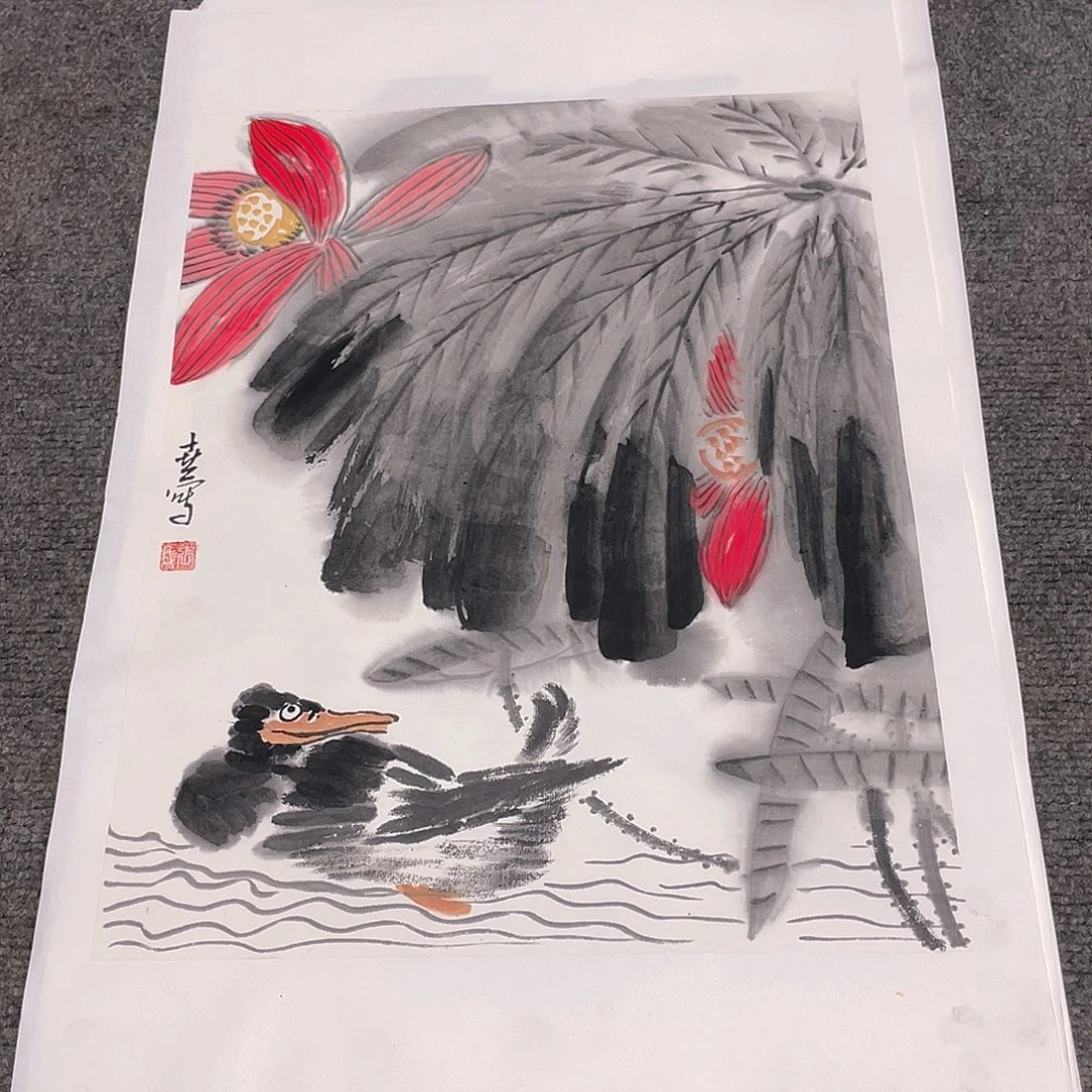 国画1.4平尺纯手绘国画作品