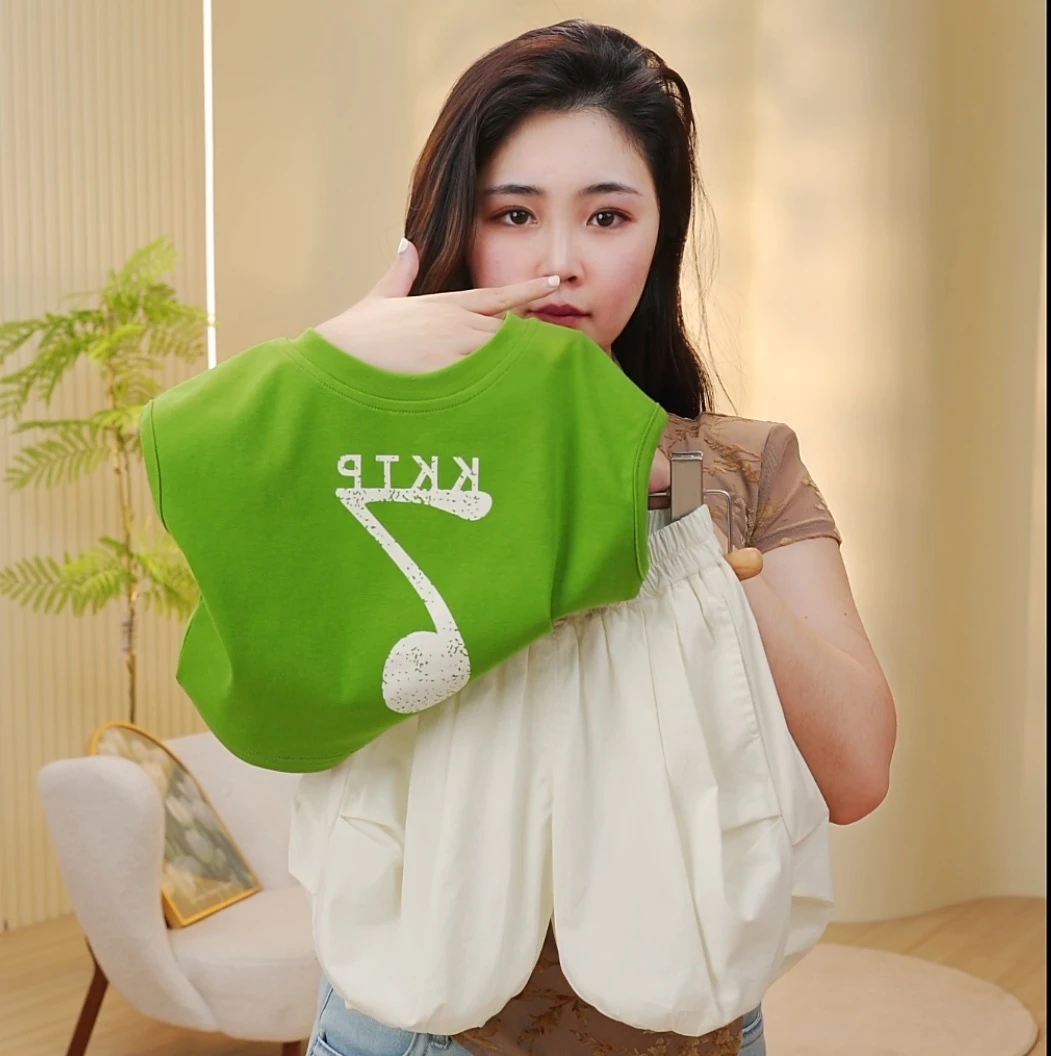 TT【音乐字母背心套装】男童女童洋气休闲宽松韩版圆领夏季时尚儿童