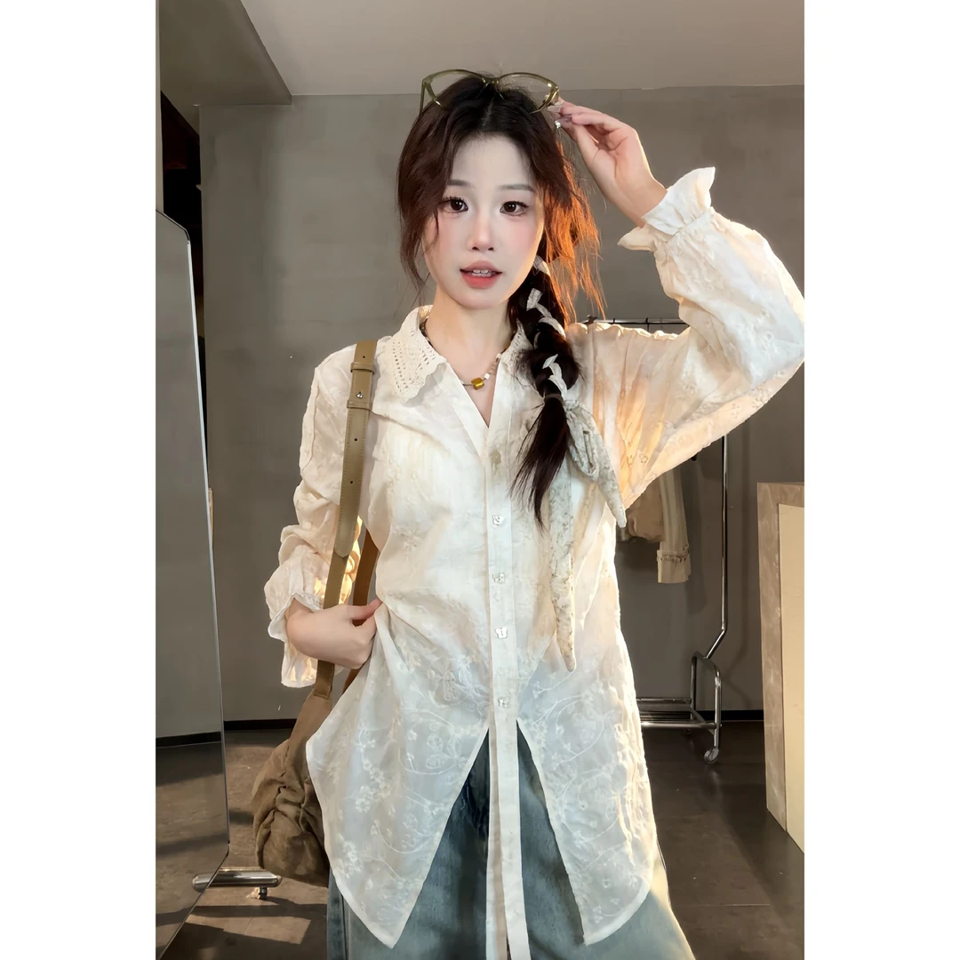 衬衫【花叙】VGVL小众设计师款宽松休闲上衣女