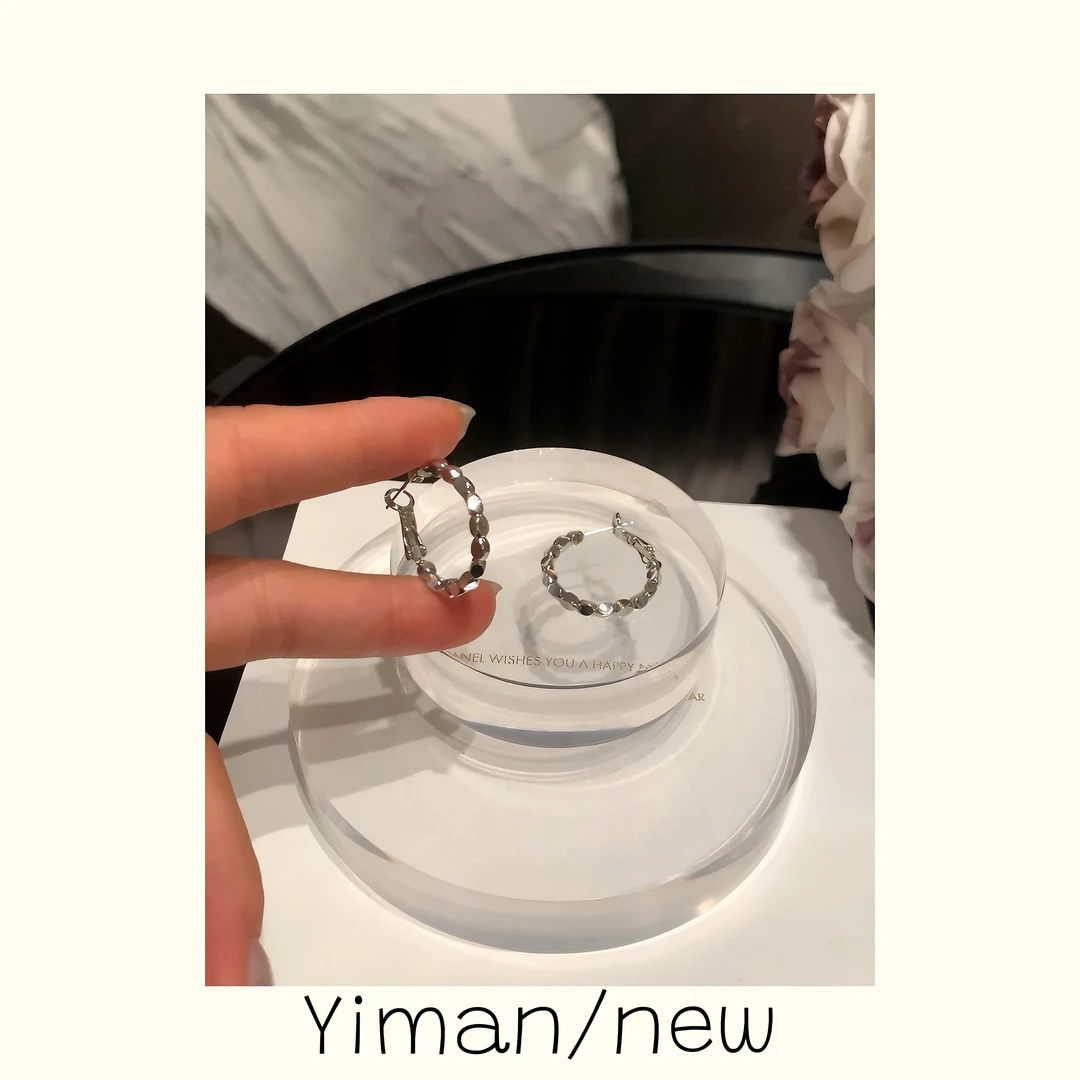铜合金耳饰 设计感碎银耳圈MZ3683