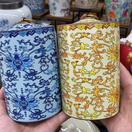 瓷片陶瓷茶叶罐密封罐