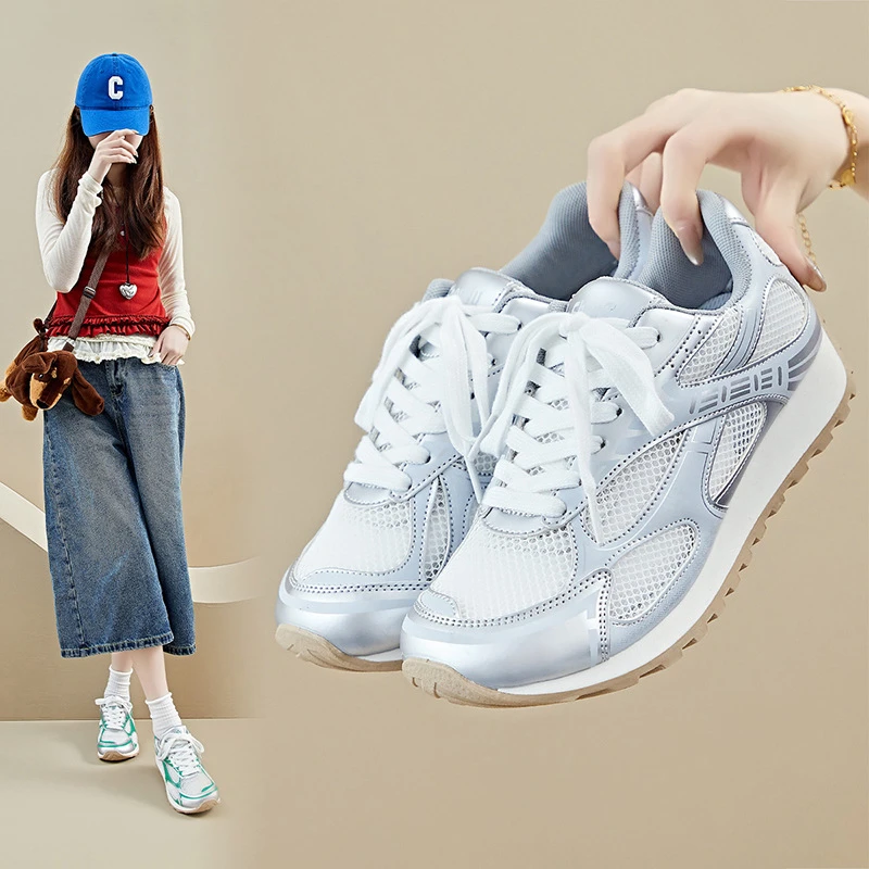 安踏联名琛陌ins潮韩版新款老爹鞋女2025夏季学生运动跑步休闲