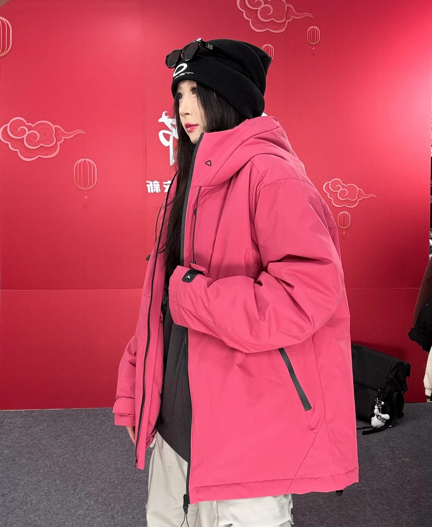 零压感！蓄热棉服！连帽防风防水情侣穿搭外套W0010