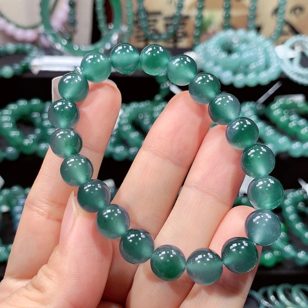 翡翠未镶嵌手链卡9.8