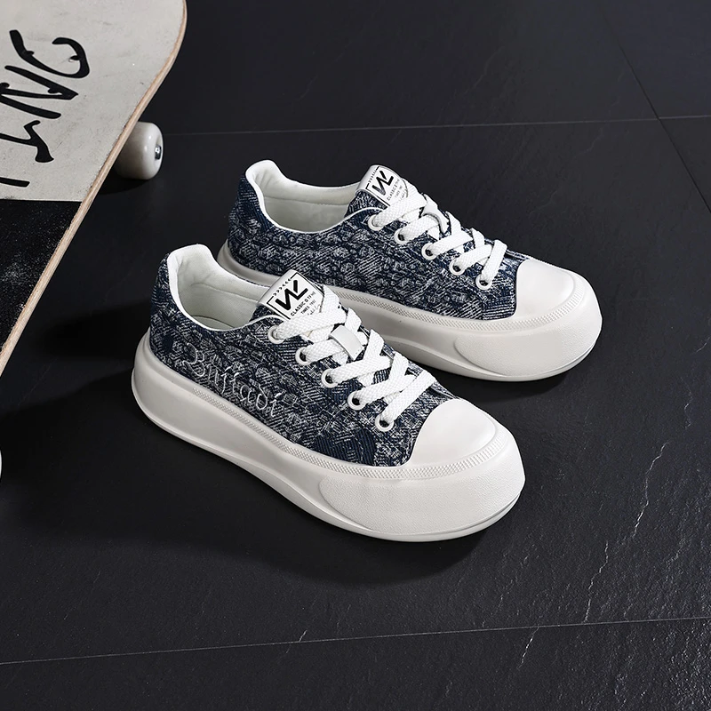 男士板鞋男鞋夏季透气帆布鞋男款厚底增高板鞋男2025新款百搭潮鞋