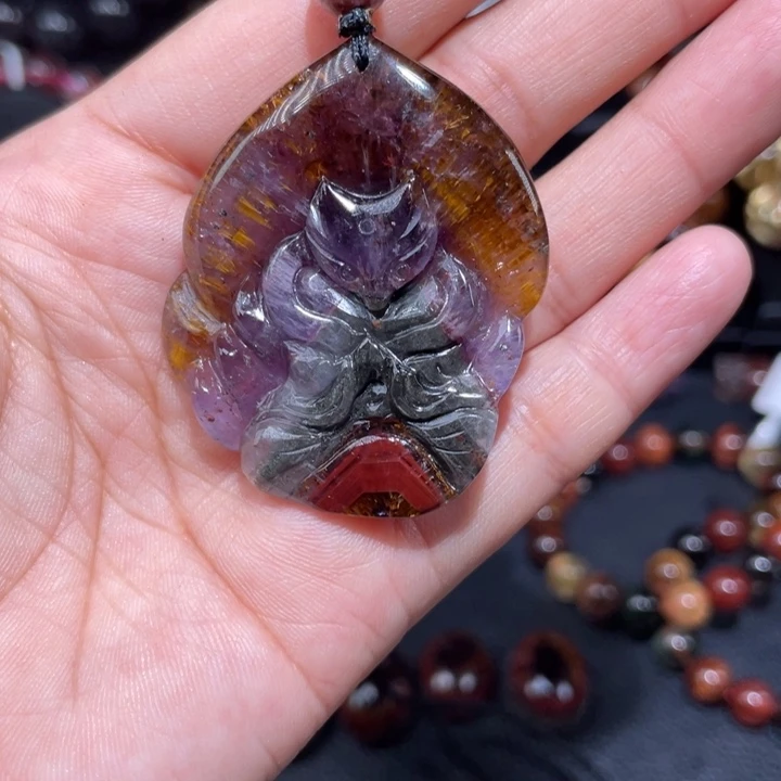 水晶颈饰未镶嵌极光吊坠