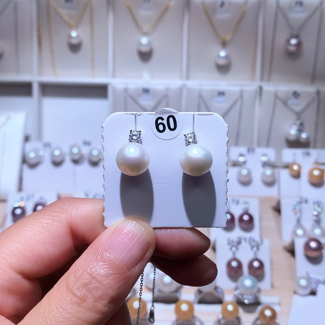 淡水珍珠银S925镶嵌颈饰