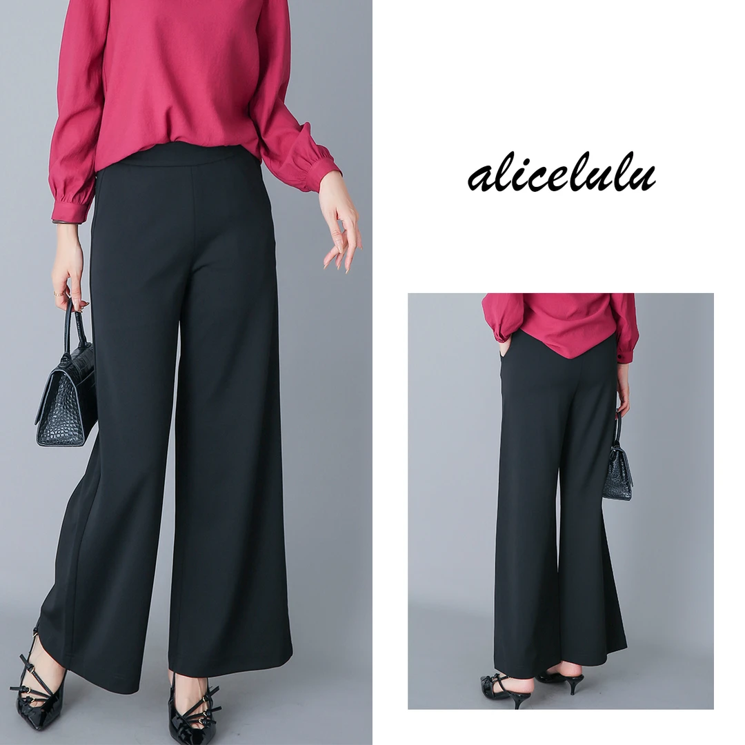5 alicelulu“潇洒走一回”休闲裤随性阔腿优雅百搭S621646T