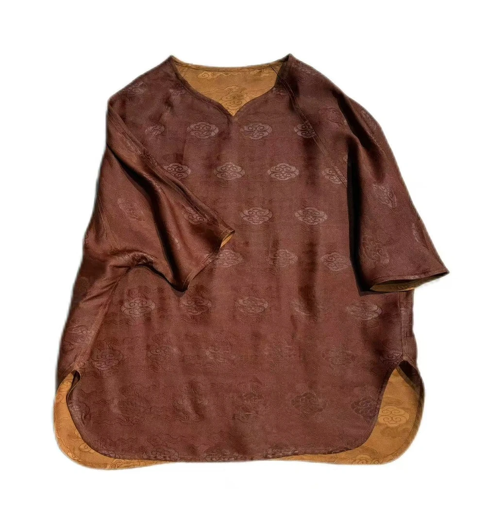 【祥云】2025新款红云纱系列桑蚕丝花萝老料上衣