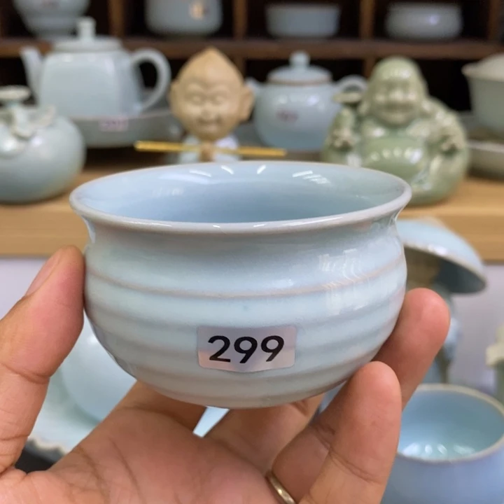 杯子微瑕天青支钉杯