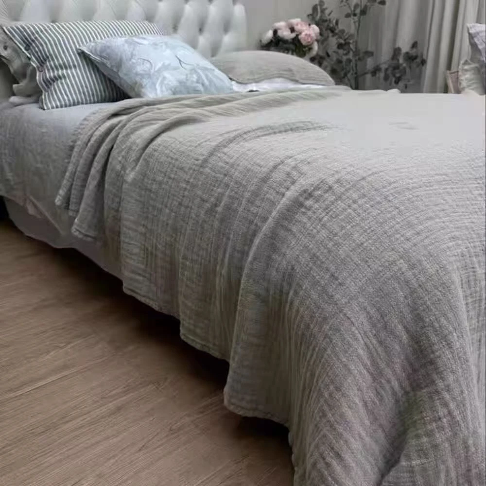 天然100%汉麻双雨露麻盖毯休闲毯a类加厚9支合股凉席床单透气凉爽