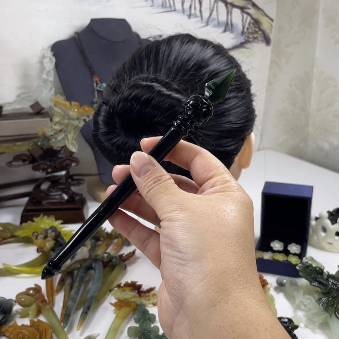 岫玉未镶嵌发饰姜****)枪