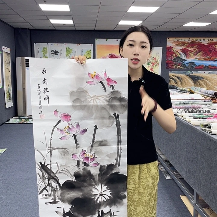 国画作品小姐姐放漏…