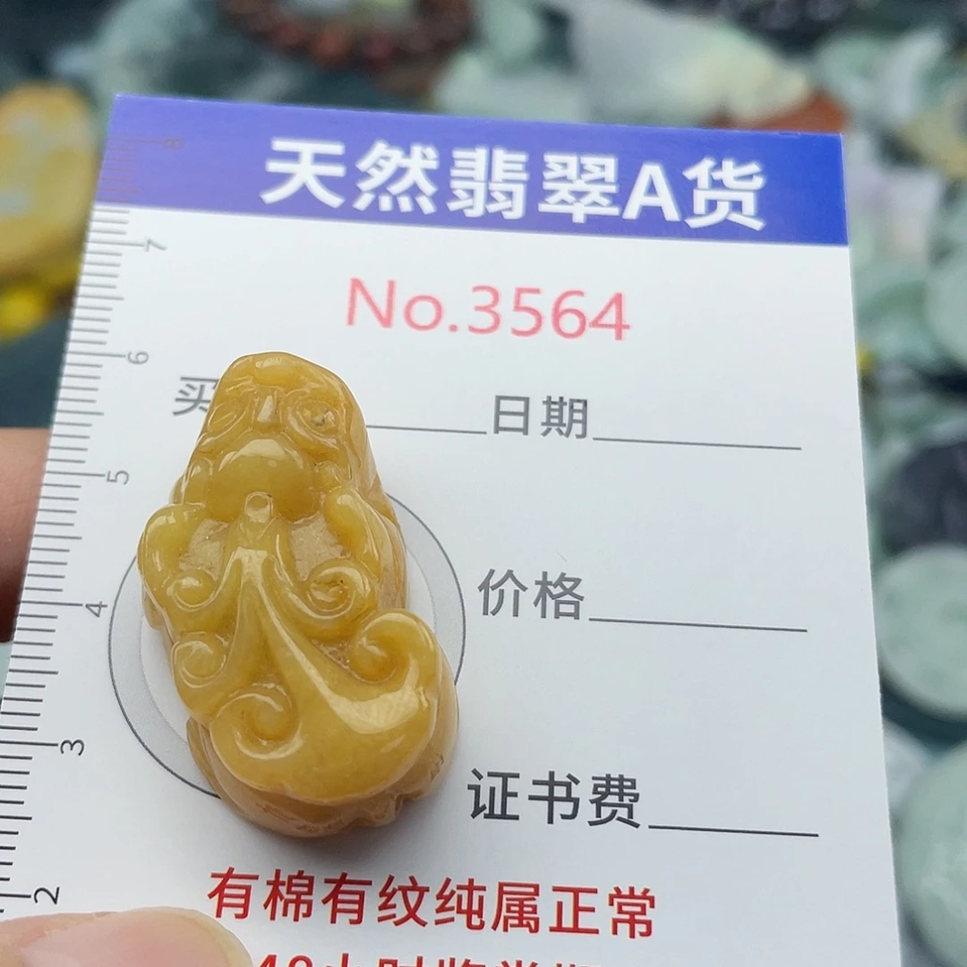 未镶嵌挂件翡翠3564