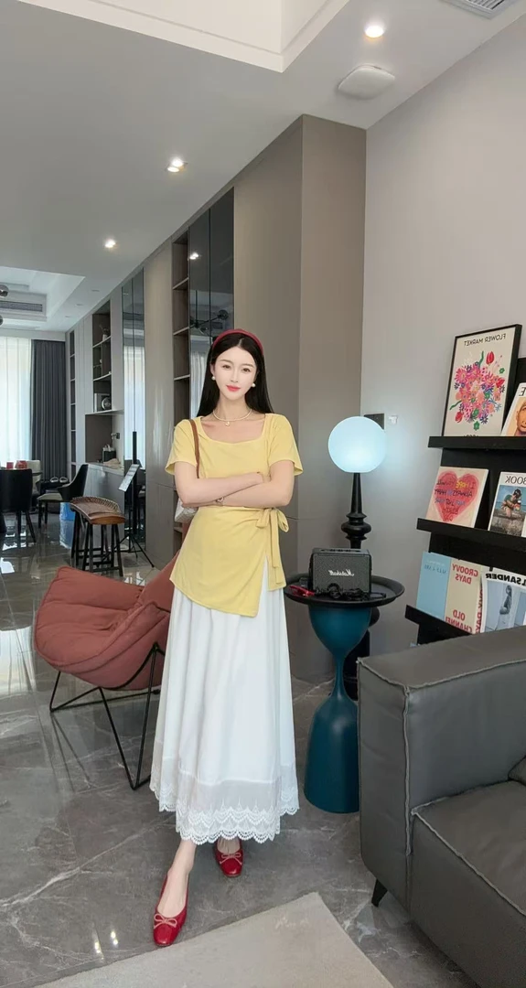 孕妇装2025春夏新款气质修身上衣百搭高腰显瘦时尚孕妇半身裙套装