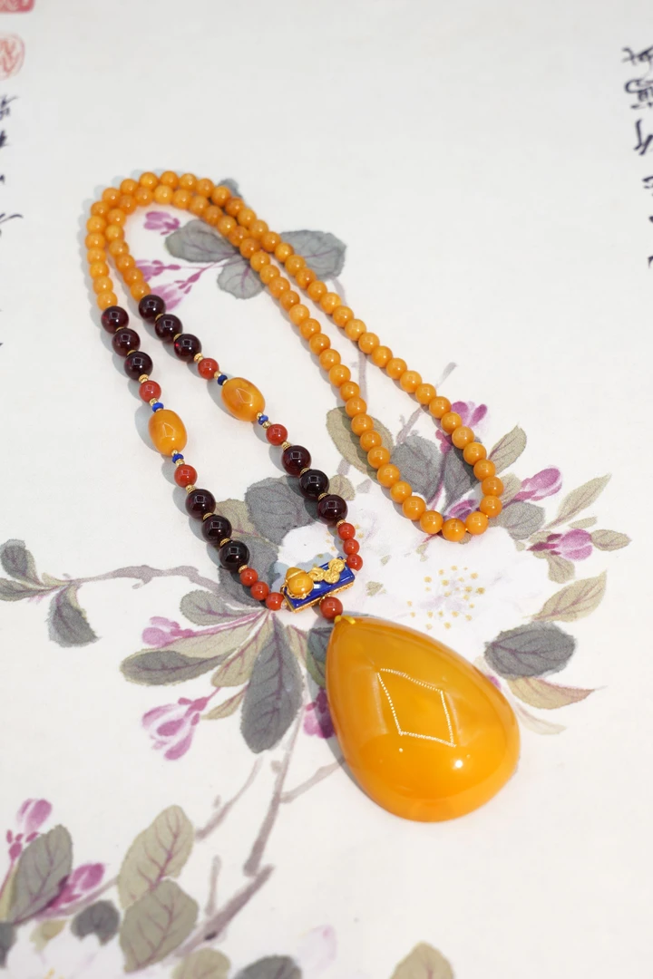 老蜡大水滴项链多样性发一件JXR59024010