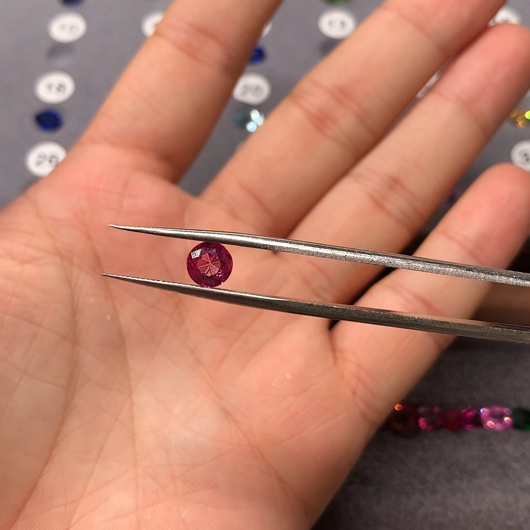 裸石托帕石银S925镶嵌1ct粉色托帕石