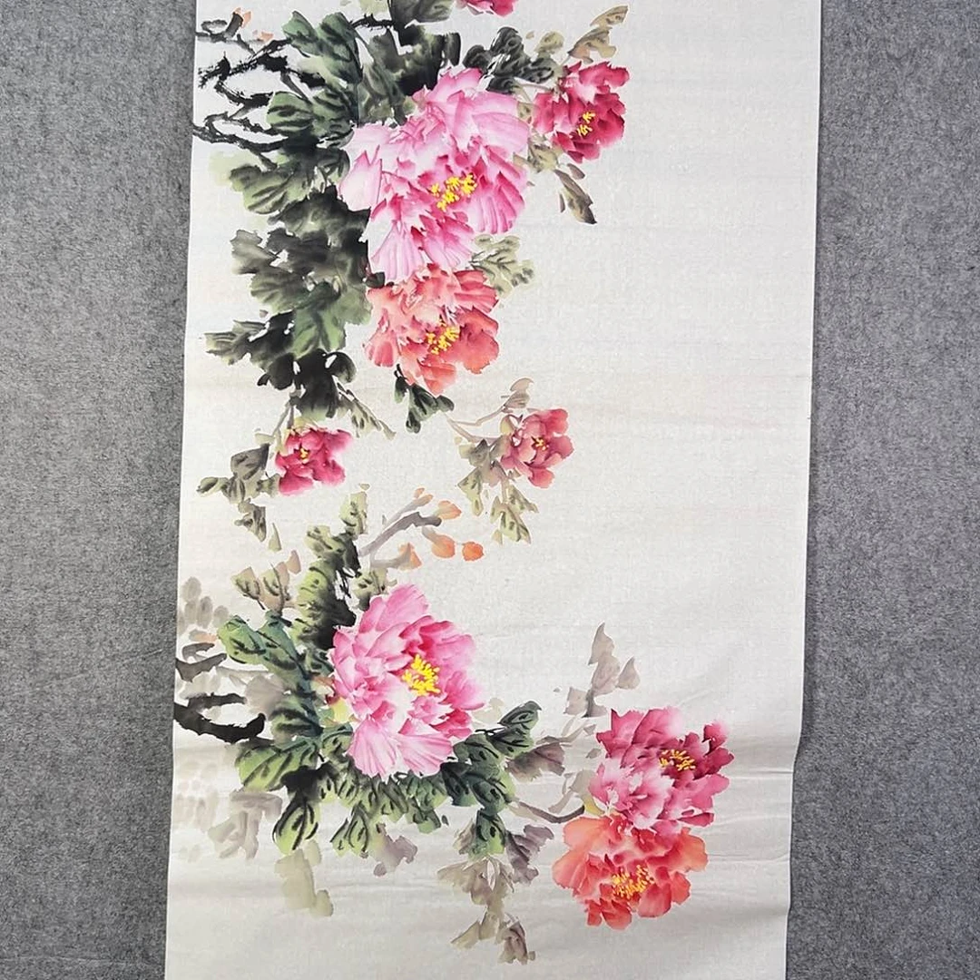 国画103 花鸟和蝴蝶都在等待它