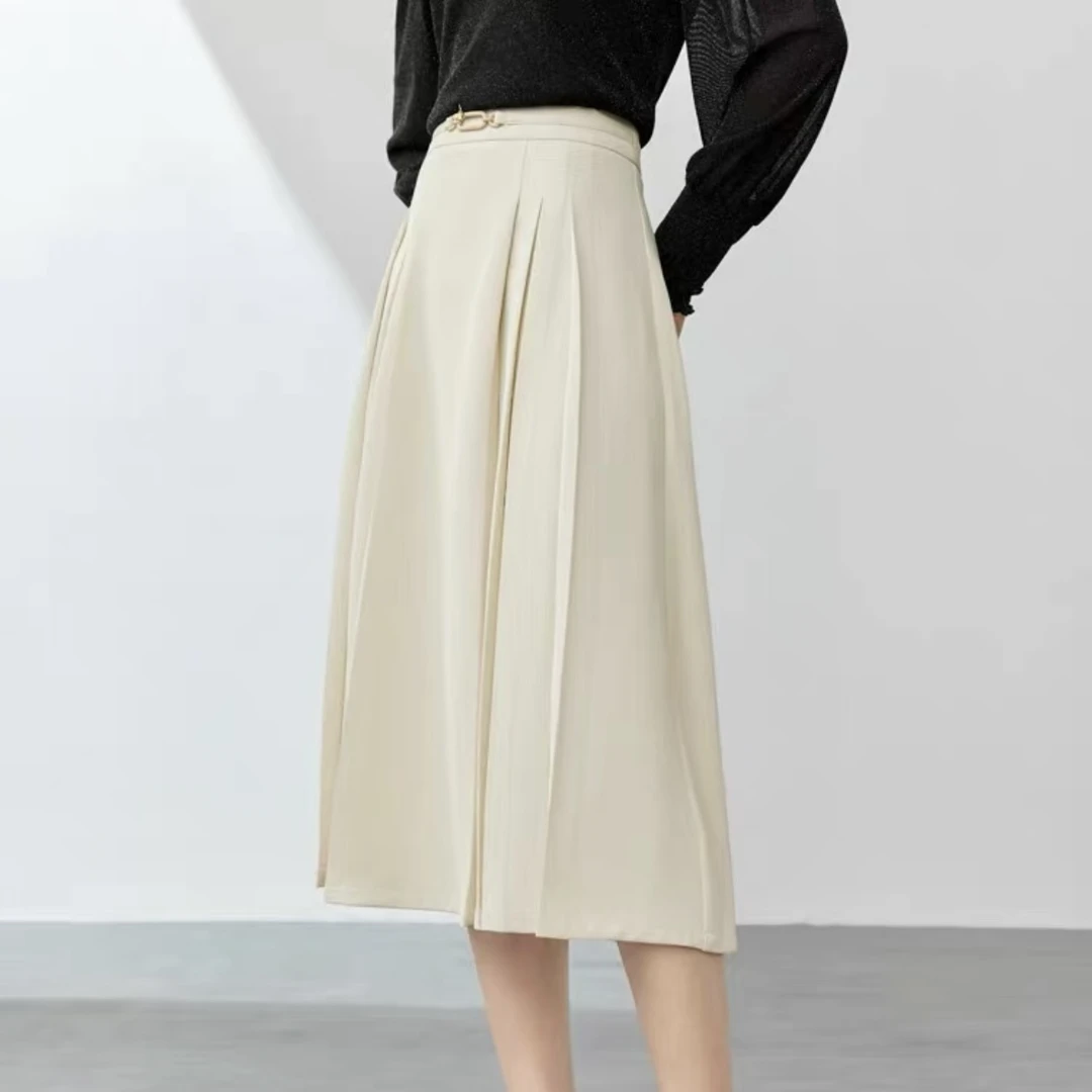 【韵常01】百搭气质时尚A字休闲显瘦高腰半身裙2409