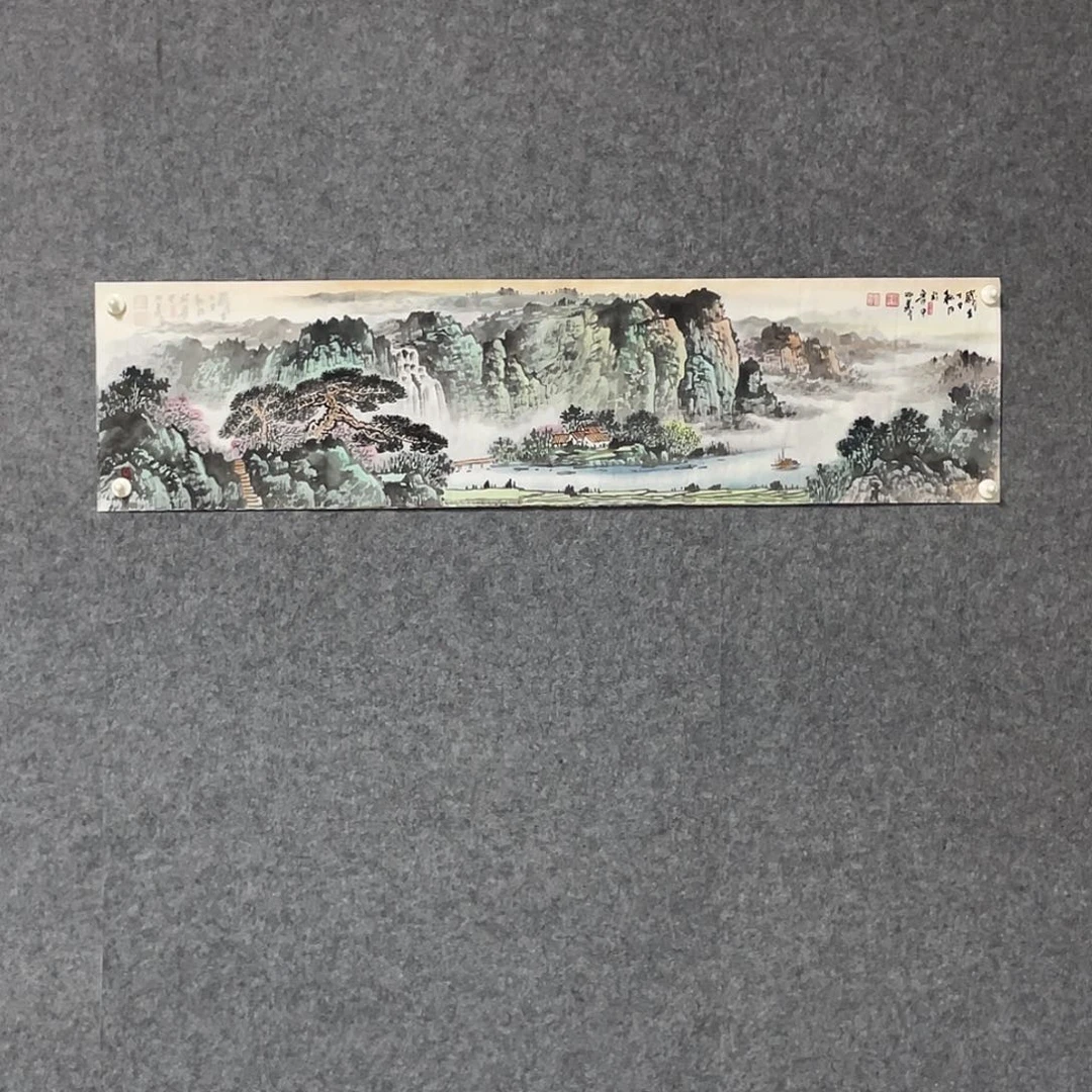 国画四尺对开画芯 捡漏
