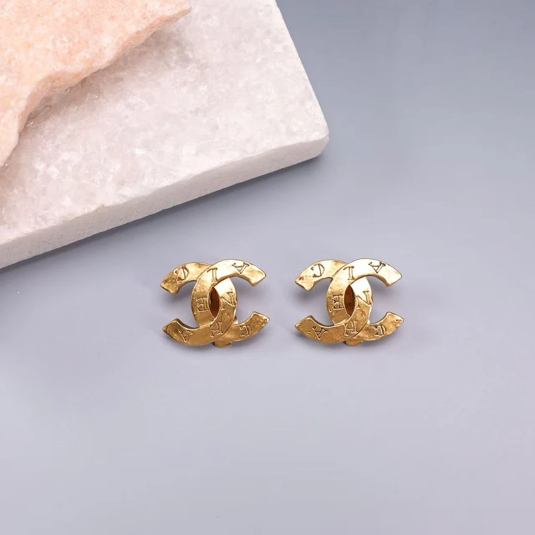 95新 Chanel/香奈儿 柚礼中古/香奈儿康鹏双C耳夹lz512151