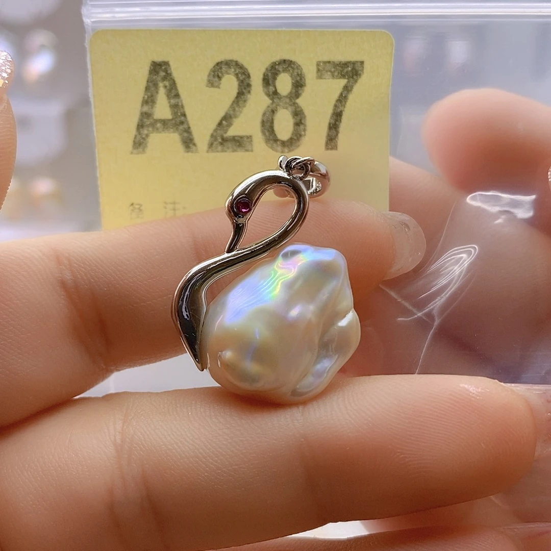 淡水珍珠颈饰银S925镶嵌