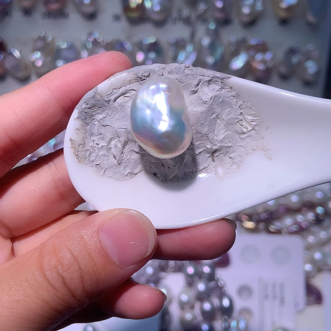 银S925镶嵌淡水珍珠耳饰