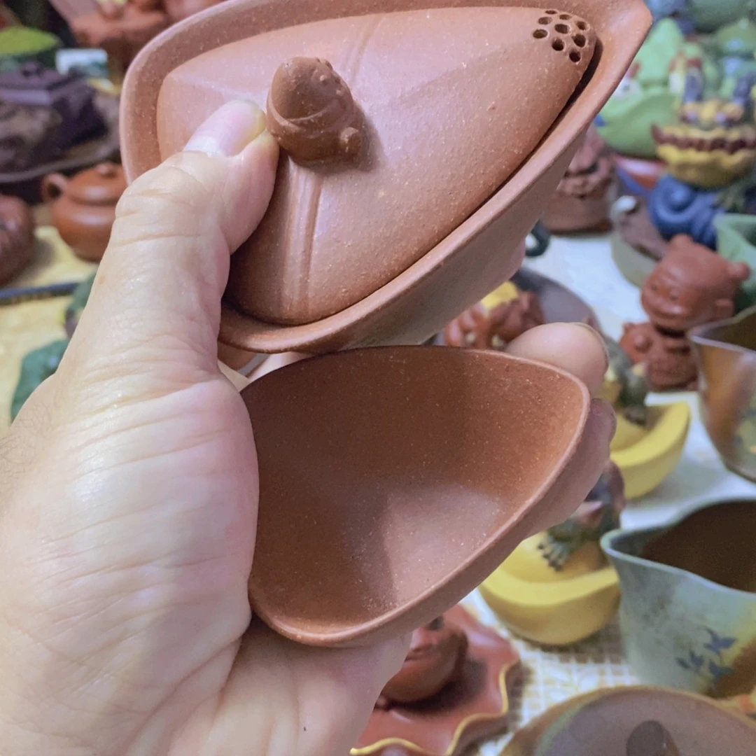 茶杯绿泥紫砂紫砂