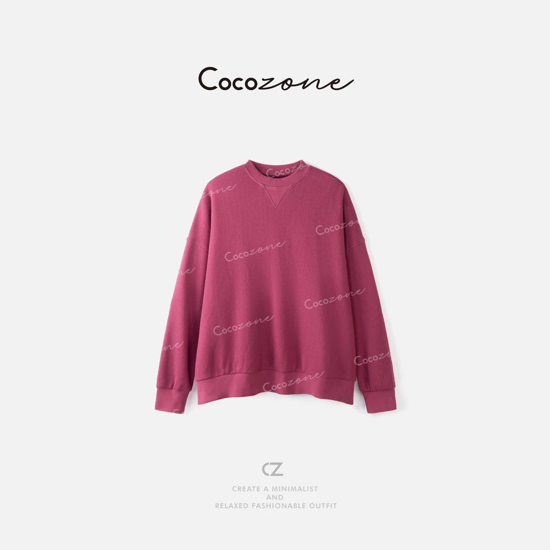 COCO ZONE 刘一一 【100棉】简约套头圆领纯色卫衣 CD1A1360