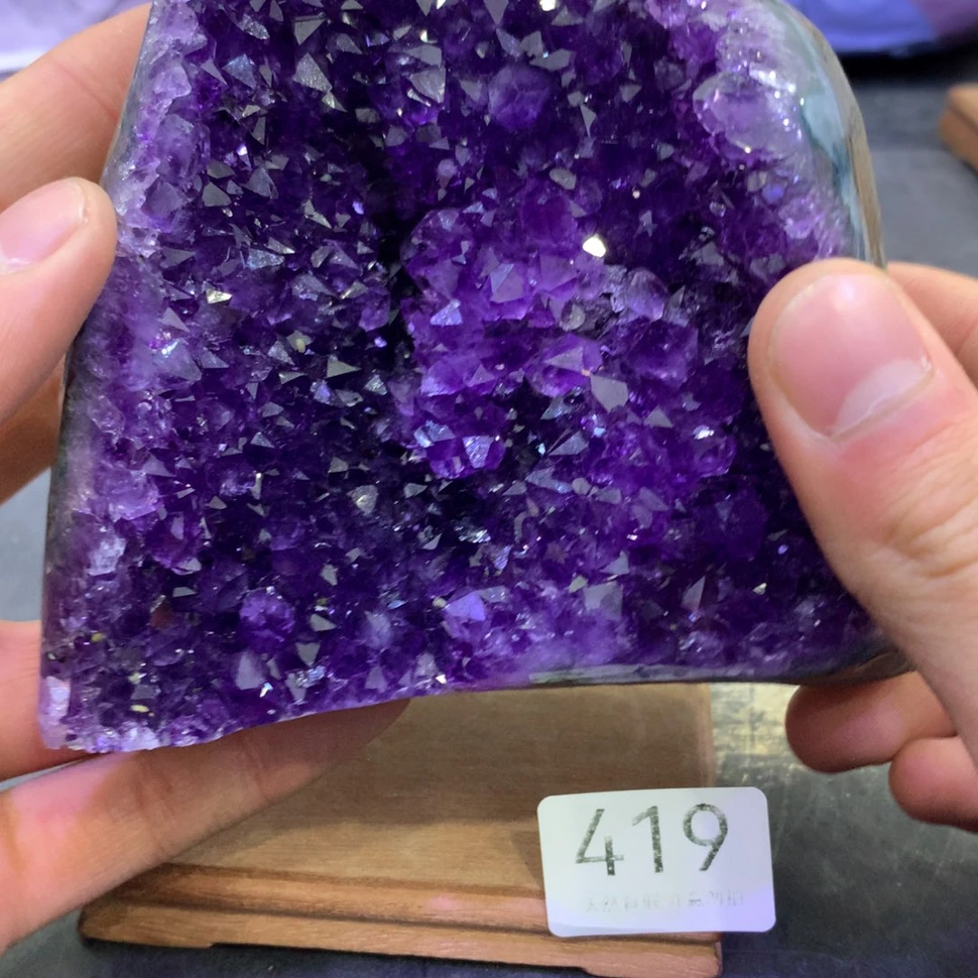 水晶摆件未镶嵌紫晶419