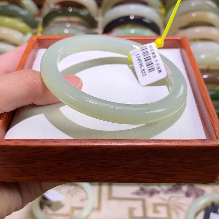 未镶嵌手镯和田玉且末蓝窄条58+链接12