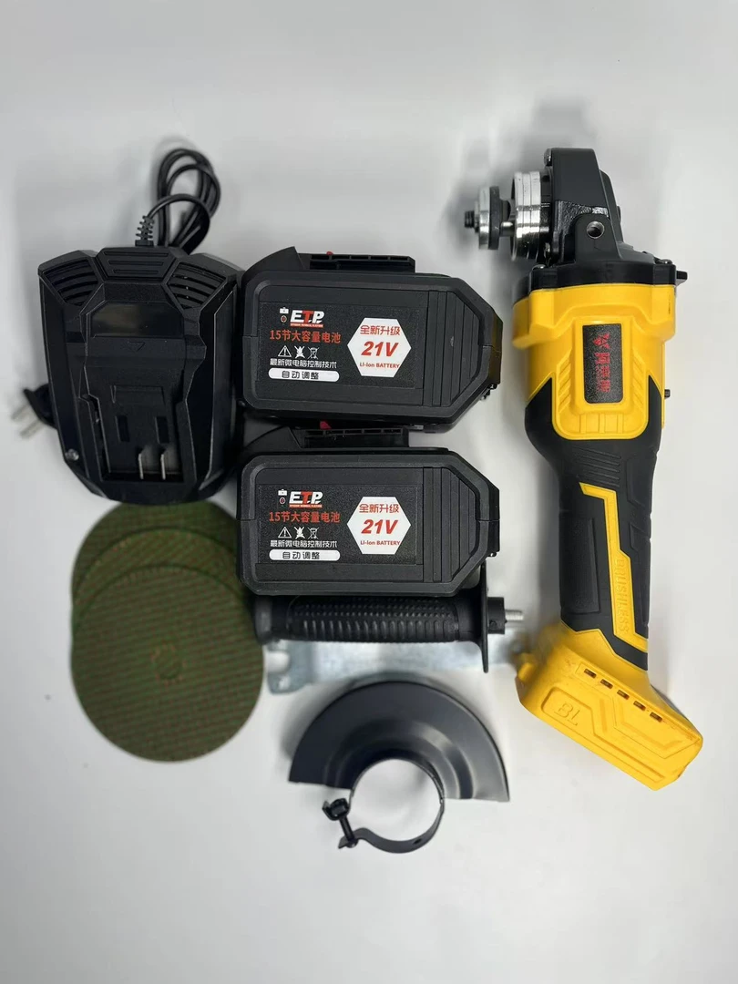 【阿奈斯】无刷锂电角磨机高效便携切割打磨机.两电一充.纸箱