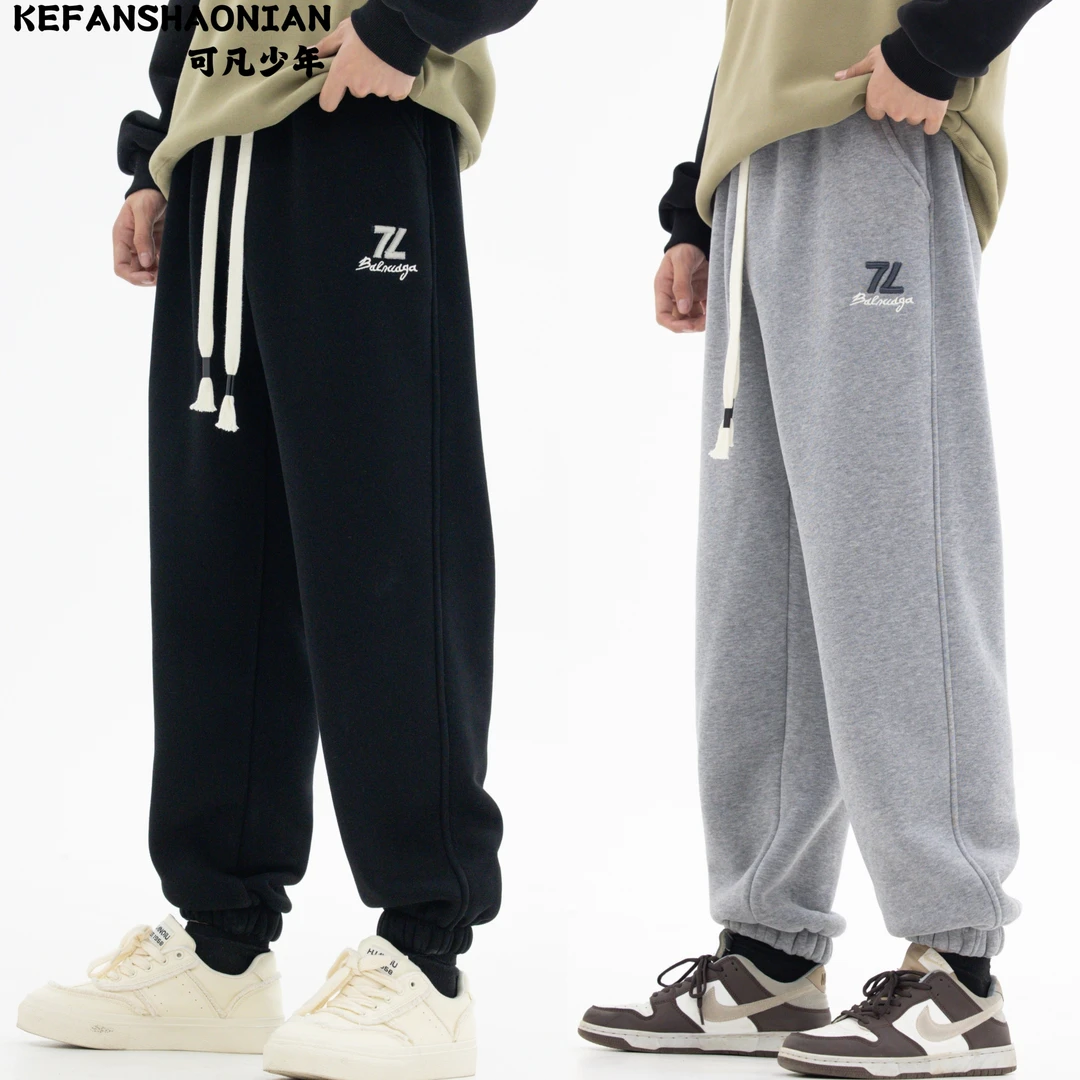 春季男士学生潮牌休闲裤加长裤宽松休闲高中生初中生春秋款8401