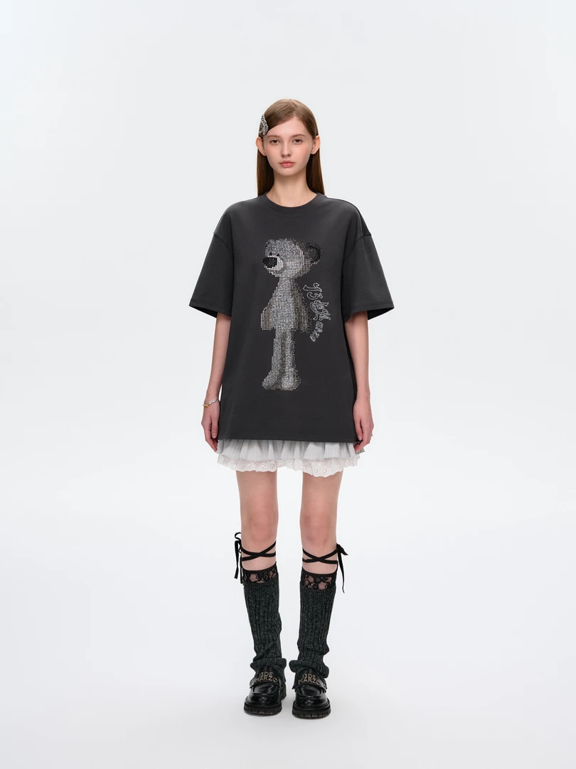 13DE MARZO 2025SS 春夏 新款 Doozoo系列 玩偶烫钻短袖