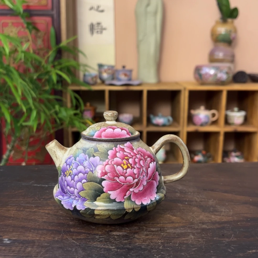 柴烧手工手绘陶瓷