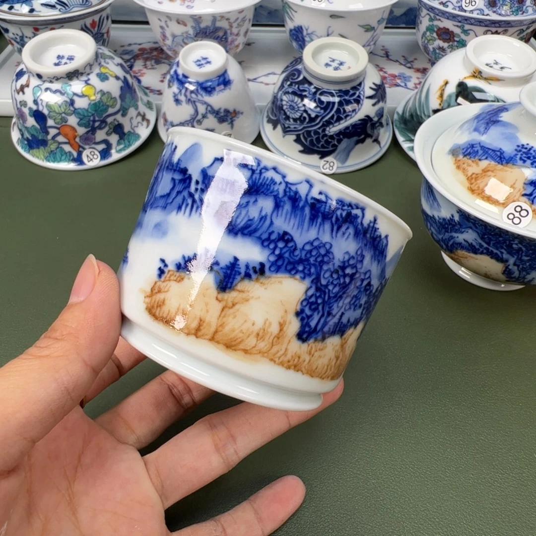 陶瓷景德镇纯手工纯手绘茶具木木5