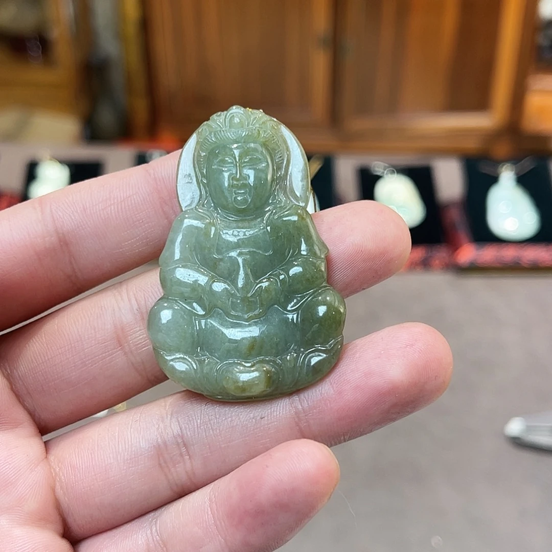 和田玉（碧玉）未镶嵌颈饰福利观音