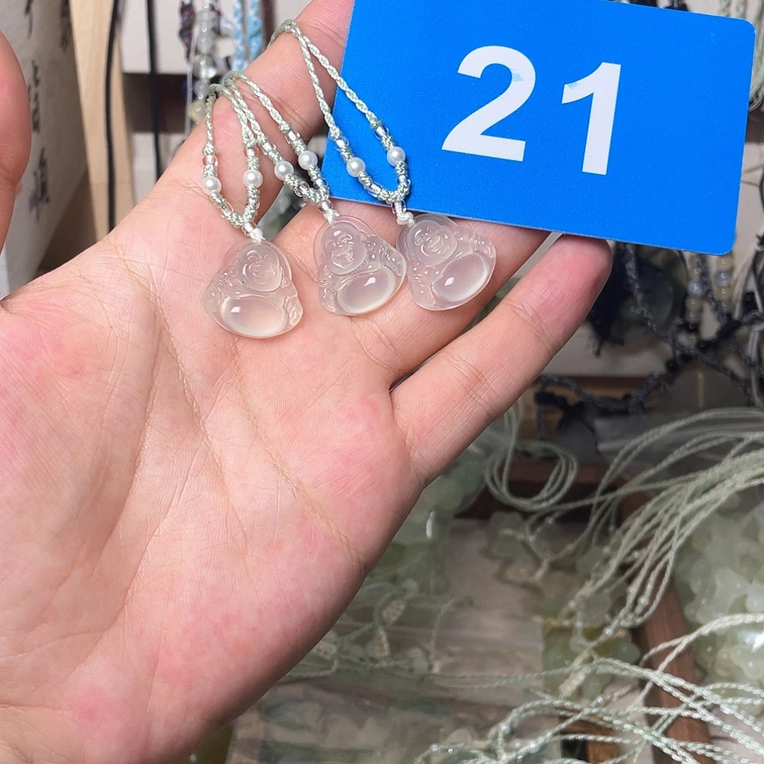 蛇纹石玉合金颈饰