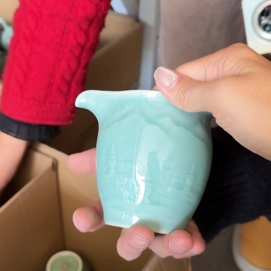 龙泉云间青瓷小米茶器