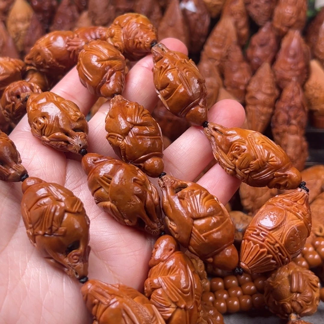 淀***豆橄榄核手串/手链核雕