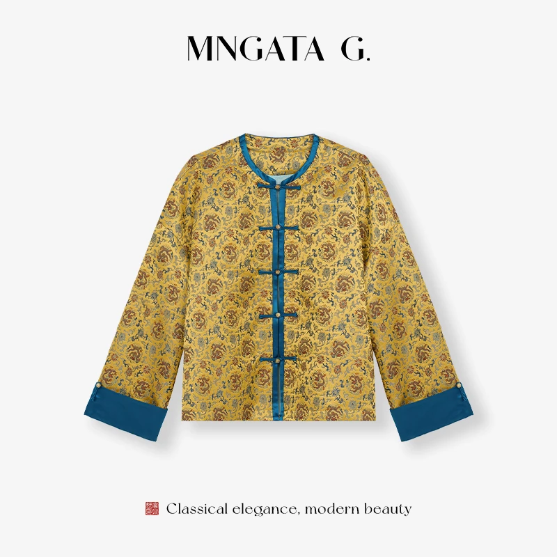 MNGATA G.宫小妍【金资宝相】25年秋冬新中式国风穿搭短外套C020018