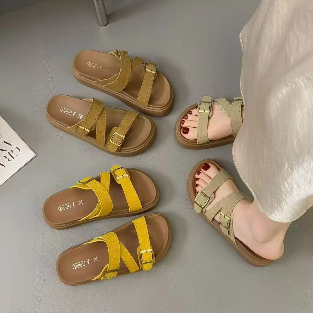 【丹丹严选】新款休闲百搭拖鞋女夏季外穿厚底防滑853时尚