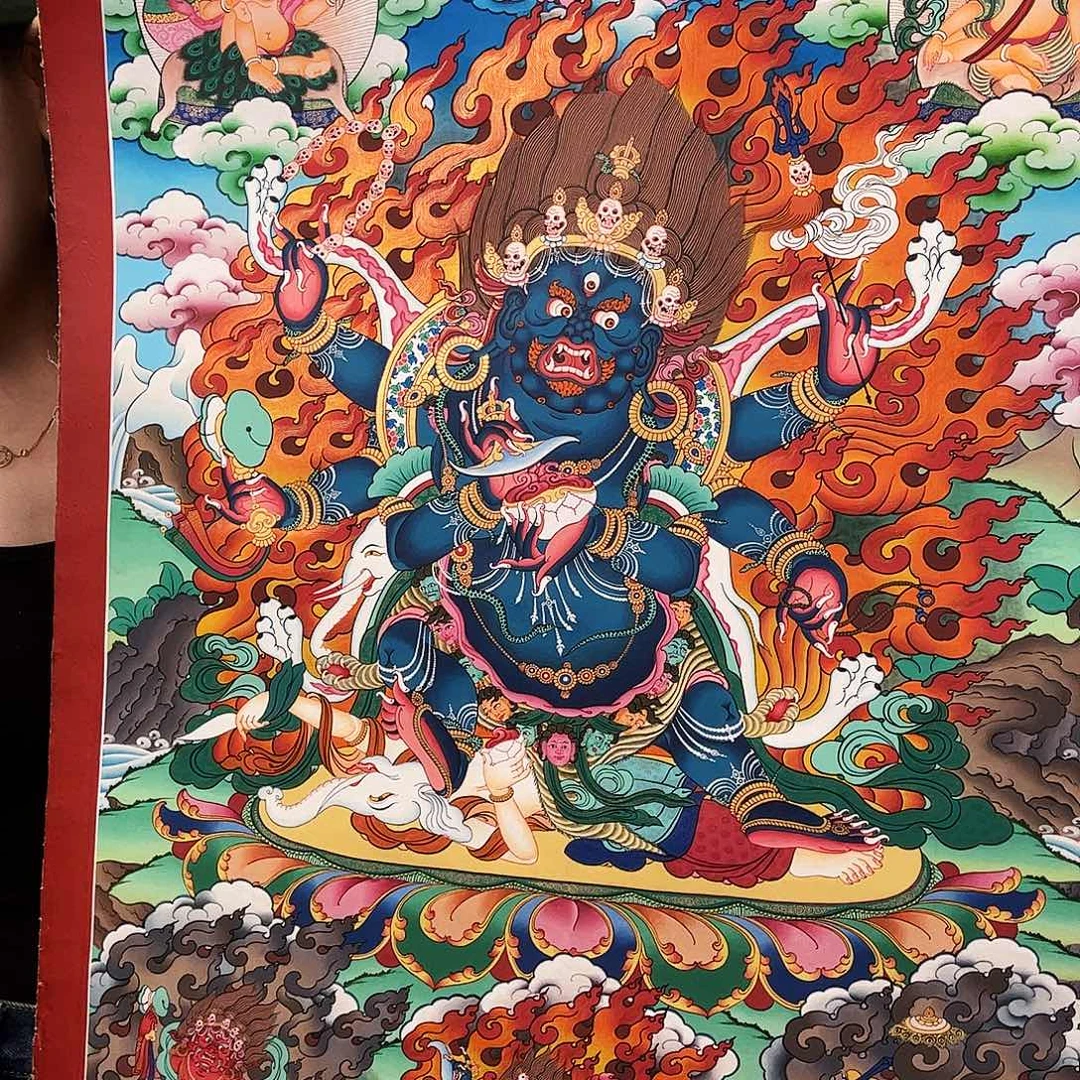 S***橘装裱画尼泊尔手绘唐卡画芯
