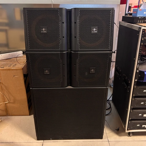 9新  意大利塔尔威 2+1线阵+功放+效果器+话筒➕音创点歌机 不包邮