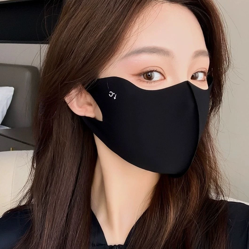 冰丝口罩女夏天防紫外线轻薄立体时尚护眼高颜值高级凉感防晒口罩