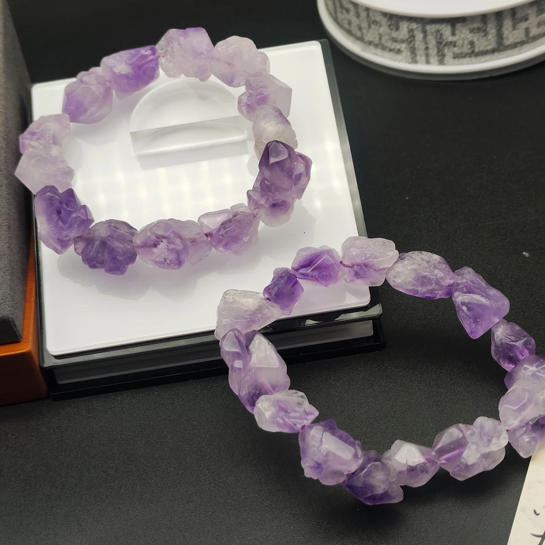 【老王好物优选】856326598651-天然紫水晶随形手串多样性发一
