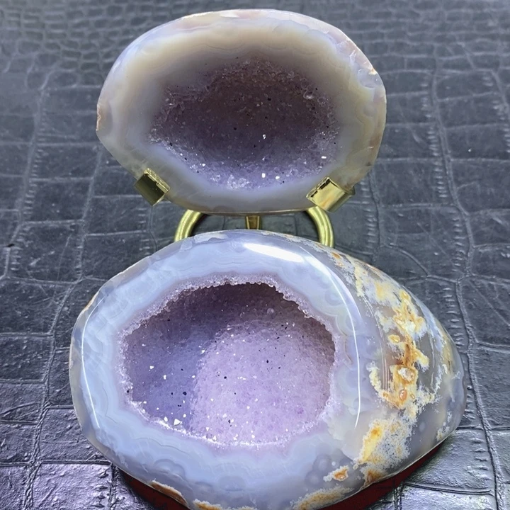 未镶嵌珠宝半成品水晶三彩紫晶盆