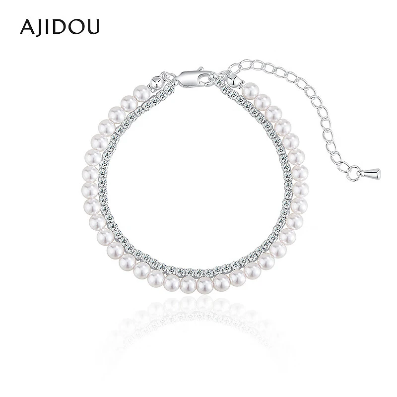 非金属仿水晶手链 【一只璐甄选】S004AJIDOU阿吉豆闪耀双层手链