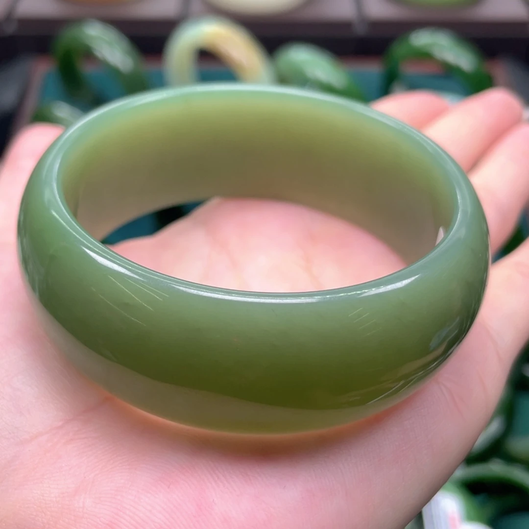 和田玉（碧玉）未镶嵌手镯5859