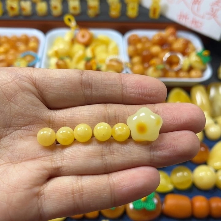 琥珀未镶嵌裸石开孔定制不退换